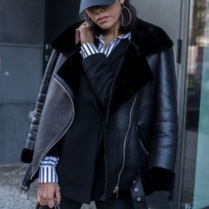 Zara Double-Faced  Biker Jacket